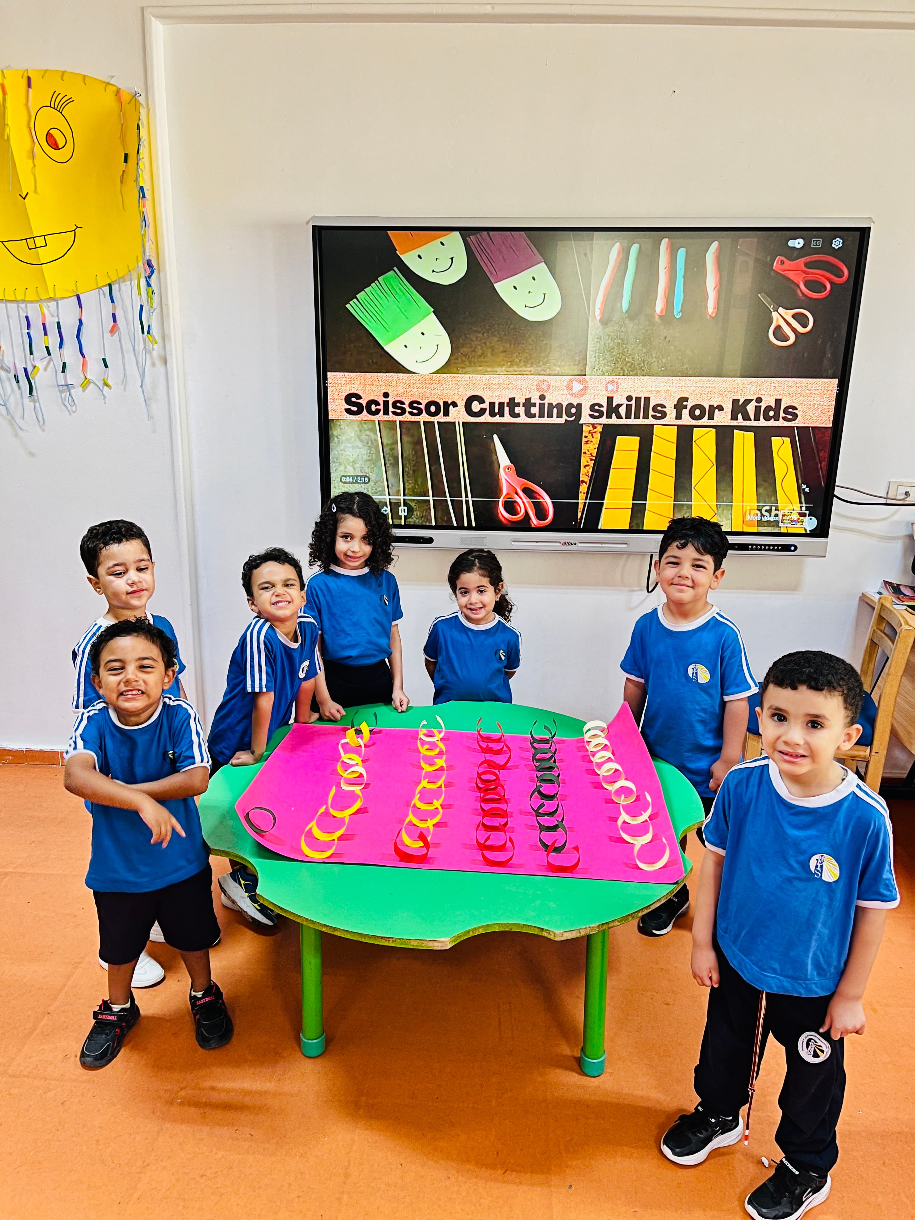 Young students learning together